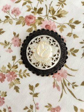 Jerusalem Silver Antique Brooch and pendant.
